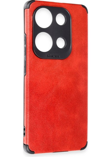 Zengezur Newface Xiaomi Redmi Note 13 4g Kılıf Loop Deri Silikon - Kırmızı modelleri
