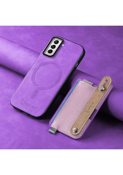 Samsung Galaxy S23 Fe Uyumlu Kılıf Zebana 2in1 Best Deri Kılıf Mor