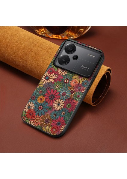 Xiaomi Redmi Note 13 Pro Plus 5g Uyumlu Kılıf Zebana Vintage Kumaş Kılıf Desen 2