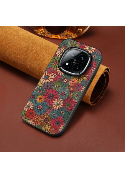 Xiaomi Redmi Note 14 Pro Plus 5g Uyumlu Kılıf Zebana Vintage Kumaş Kılıf Desen 2