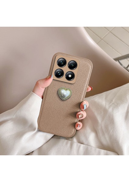 Xiaomi Mi 14T Uyumlu Kılıf Zebana Velvix Silikon Kılıf Açık Kahverengi indirimleri