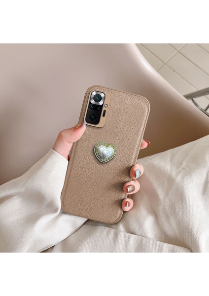 Xiaomi Redmi Note 10S Uyumlu Kılıf Zebana Velvix Silikon Kılıf Açık Kahverengi indirimleri