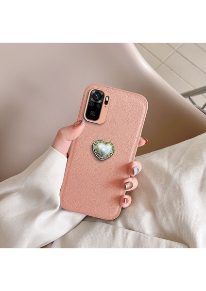 Xiaomi Redmi Note 10 Uyumlu Kılıf Zebana Velvix Silikon Kılıf Rose Gold