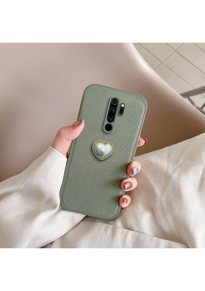 Xiaomi Redmi Note 8 Pro Uyumlu Kılıf Zebana Velvix Silikon Kılıf Yeşil