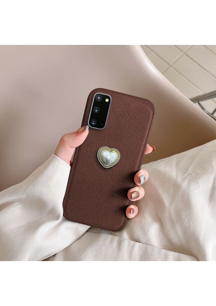 Samsung Galaxy S20 Fe Uyumlu Kılıf Zebana Velvix Silikon Kılıf Kahverengi indirimleri