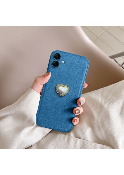 Samsung Galaxy A06 Uyumlu Kılıf Zebana Velvix Silikon Kılıf Açık Mavi