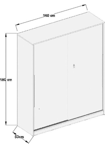 AE-4001 Zambak Sürgülü Dolap Çok Raflı Çekmeceli Askılı Sonomo Kasa (Gri-Sonomo Kapaklı) Gardırop modelleri