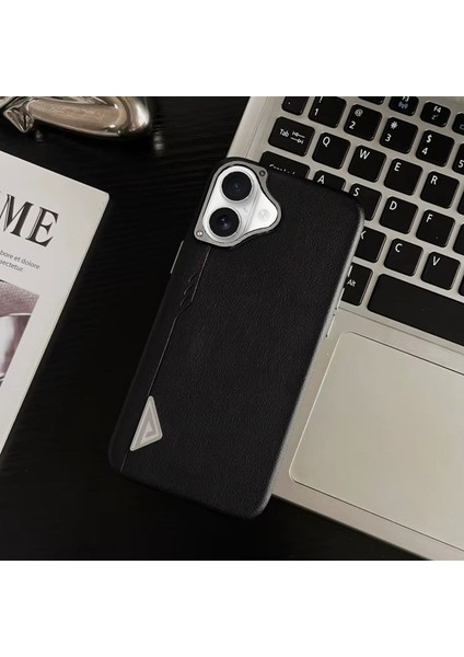 Apple iPhone 17 Uyumlu Kılıf Zebana Arvento Elite Deri Kılıf (Kablosuz Şarj) Siyah