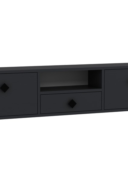 1305DROPDH-1 Tv Sehpası Antrasit-Siyah Kulp