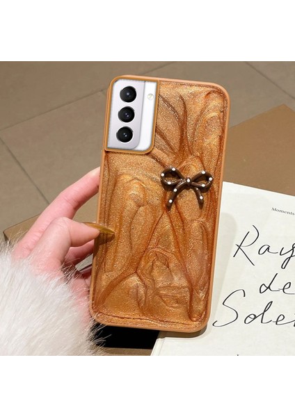 Samsung Galaxy S22 Uyumlu Kılıf Zebana Fionka Silikon Kılıf Kahverengi