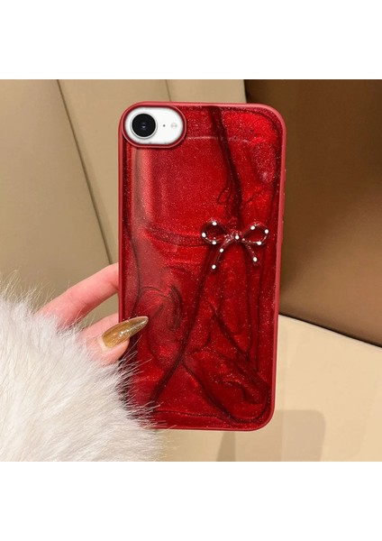 Apple iPhone 16E Uyumlu Kılıf Zebana Fionka Silikon Kılıf Kırmızı