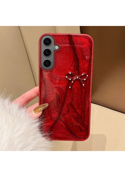 Samsung Galaxy S25 Edge Uyumlu Kılıf Zebana Fionka Silikon Kılıf Kırmızı