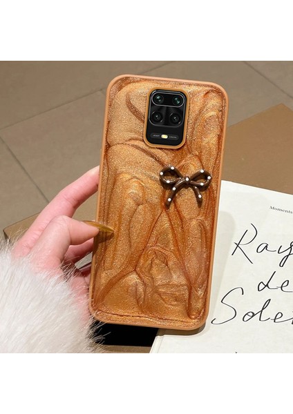 Xiaomi Redmi Note 9 Pro Max Uyumlu Kılıf Zebana Fionka Silikon Kılıf Kahverengi