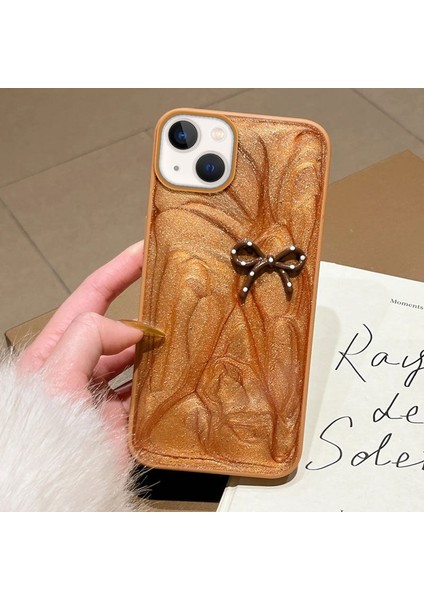 Apple iPhone 13 Uyumlu Kılıf Zebana Fionka Silikon Kılıf Kahverengi