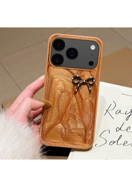Apple iPhone 17 Pro Max Uyumlu Kılıf Zebana Fionka Silikon Kılıf Kahverengi