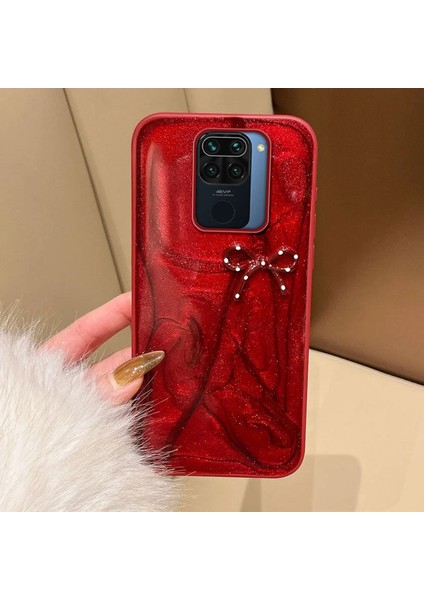 Xiaomi Redmi Note 9 Uyumlu Kılıf Zebana Fionka Silikon Kılıf Kırmızı