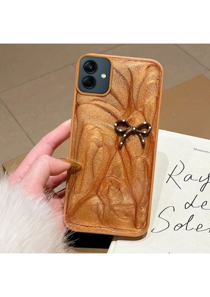 Samsung Galaxy A06 Uyumlu Kılıf Zebana Fionka Silikon Kılıf Kahverengi