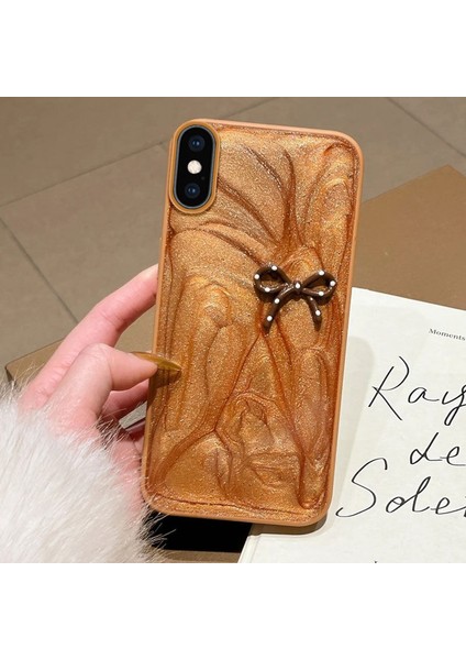 Apple iPhone Xs Max Uyumlu Kılıf Zebana Fionka Silikon Kılıf Kahverengi