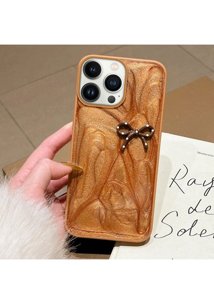 Apple iPhone 16 Pro Uyumlu Kılıf Zebana Fionka Silikon Kılıf Kahverengi