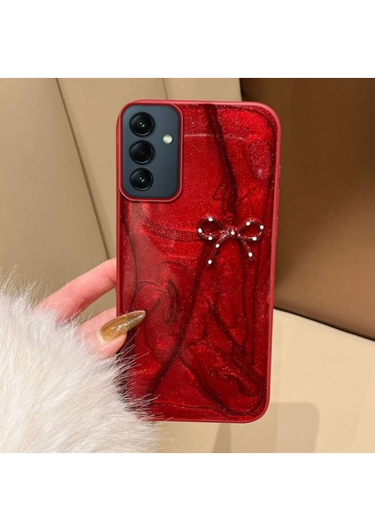 Samsung Galaxy A15 Uyumlu Kılıf Zebana Fionka Silikon Kılıf Kırmızı