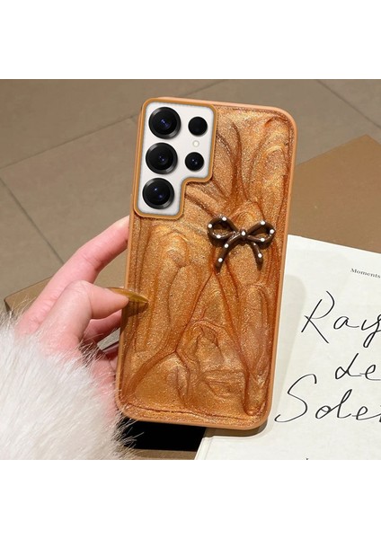 Samsung Galaxy S25 Ultra Uyumlu Kılıf Zebana Fionka Silikon Kılıf Kahverengi