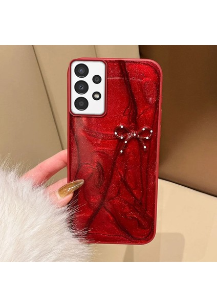 Samsung Galaxy A32 Uyumlu Kılıf Zebana Fionka Silikon Kılıf Kırmızı