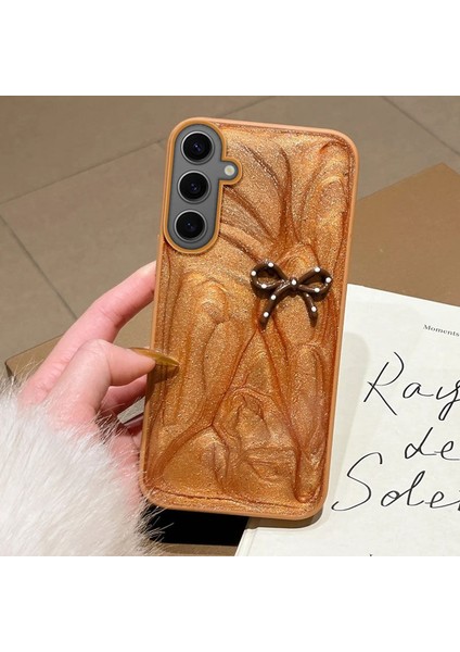 Samsung Galaxy S24 Uyumlu Kılıf Zebana Fionka Silikon Kılıf Kahverengi