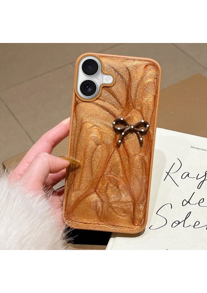 Apple iPhone 16 Plus Uyumlu Kılıf Zebana Fionka Silikon Kılıf Kahverengi