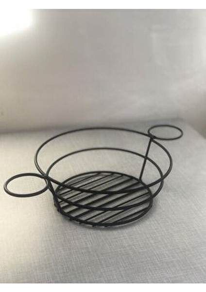 Yuvarlak Patates Sunum Sepeti 20x7 cm Şık Tasarım ve Sosluk ile fiyatları