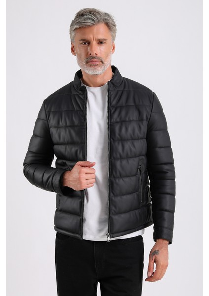 Arnold Erkek Şişme Deri Mont modelleri