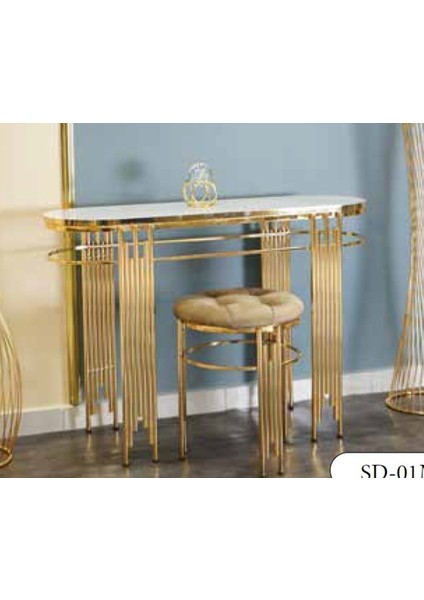 Mim Beyaz - Gold Sütun Dresuar