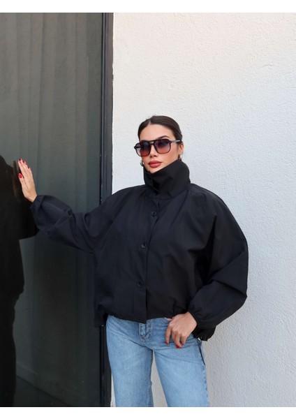Siyah Dik Yaka Bomber Ceket fiyatları