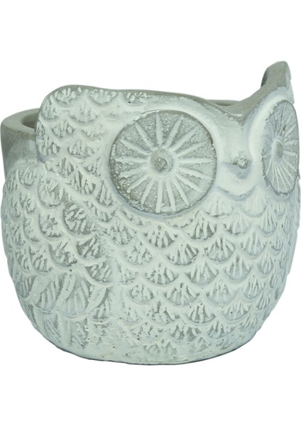 Baykuş Saksı Küçük Boy Beyaz fiyatları