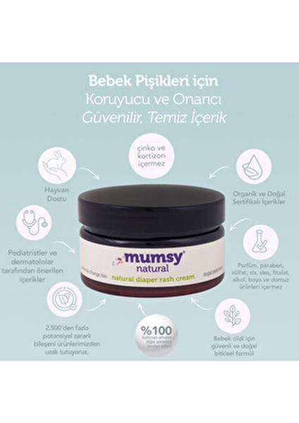 Pişik Kremi 100 ml Organik Doğal İçeriklerle Hassas Ciltler için Özel Formül fırsatları