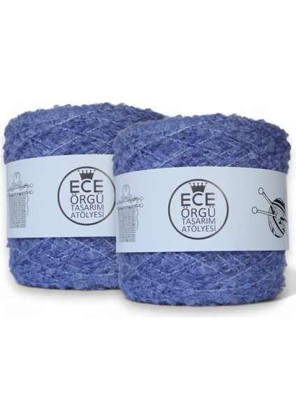 Mor Renkli, Kışlık Buklet Örgü Ipi (200 Gr.)