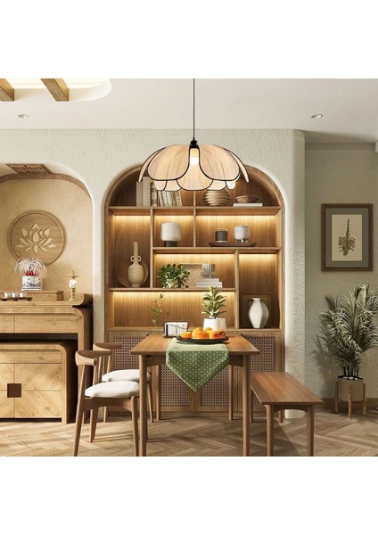 Modern Tasarım Çiçek Sarkıt Avize Rattan Boheme Salon Oturma Odası Mutfak Avizesi fırsatları