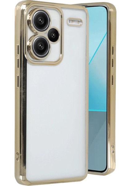 Zengezur Newface Xiaomi Redmi Note 13 Pro Plus Kılıf Razer Lensli Silikon - Gold