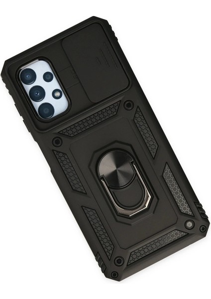 Zengezur Newface Samsung Galaxy A13 4g Kılıf Pars Lens Yüzüklü Silikon - Siyah modelleri