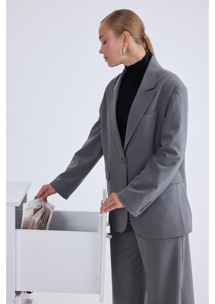 Tek Düğme Vatkalı Ceket