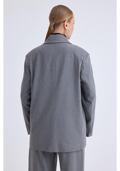 Tek Düğme Vatkalı Ceket