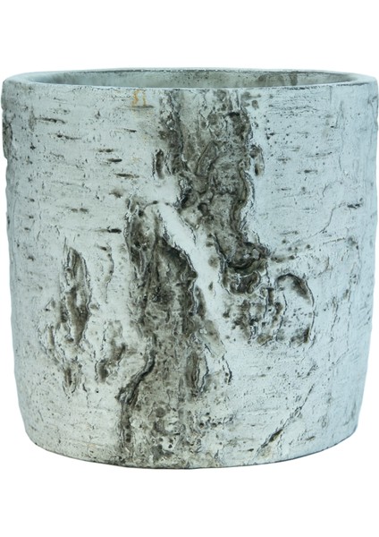 Huş Saksı Küçük Boy Gri