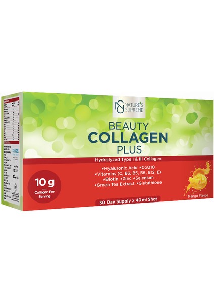 Beauty Collagen Plus 30 Shot x 40 ml fiyatları