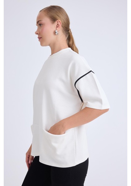 Kanguru Cepli Yuvarlak Yaka Bluz fiyatları