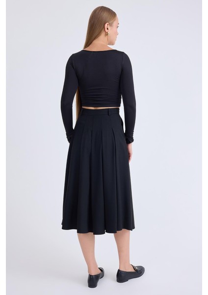 Pileli Midi Boy Cepli Etek indirimleri