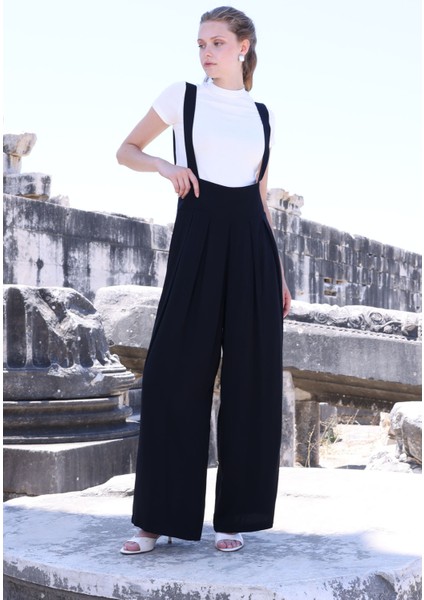 Beli Lastikli Geniş Paça Salopet