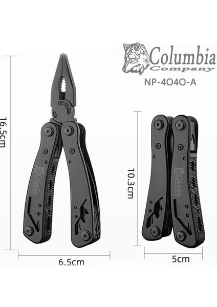 Columbia Çok Amaçlı El Aleti, 9 Multi Tool, Testere, Pense, Tornavida, fiyatları