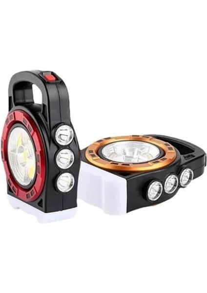 P-6678C Dış Mekan Solar Şarj Işığı Çok Fonksiyonlu Projektör Hazine Güçlü Işık El Feneri modelleri