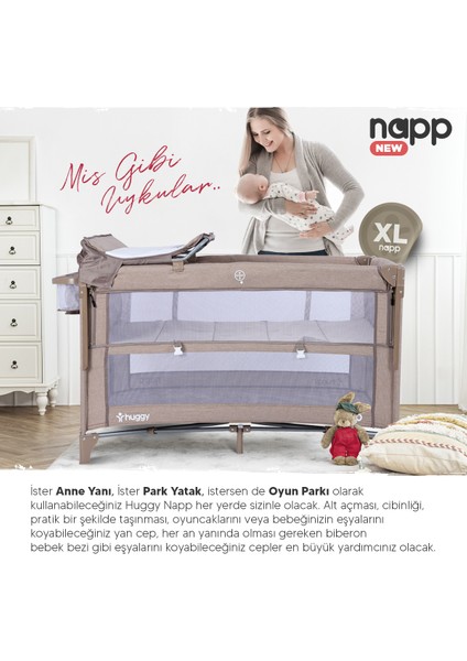 Napp 6 In 1 Anne Yani Park Yatak Oyun Parkı 70X120 XL indirimleri