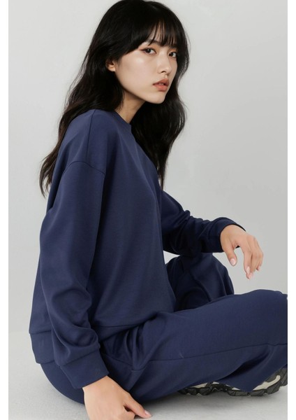 Kadın Modal Touch Basic Sweatshirt Lacivert fırsatları