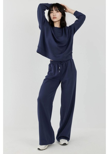 Kadın Modal Touch Basic Sweatshirt Lacivert